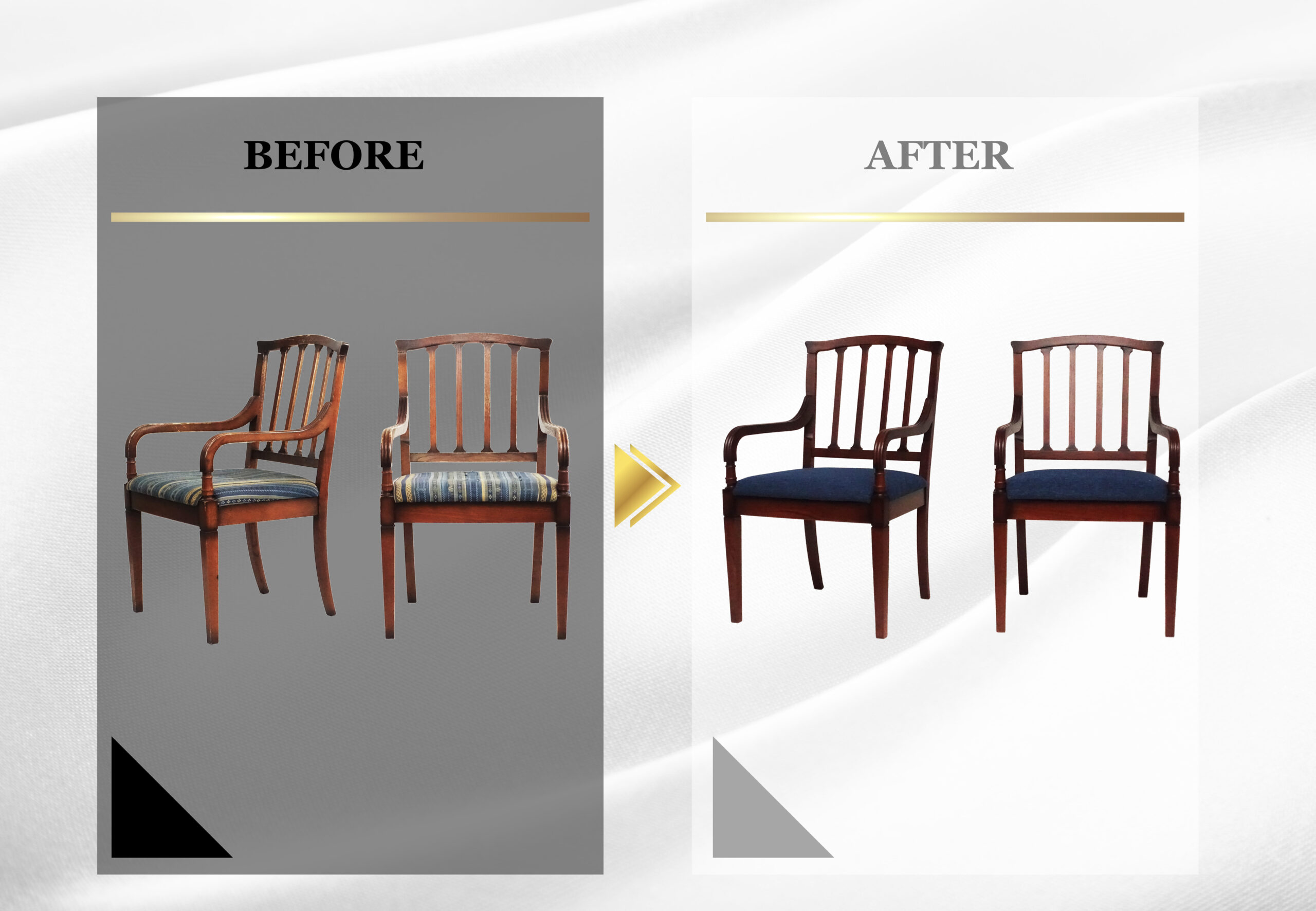 alt="アームチェア張替え・塗装"