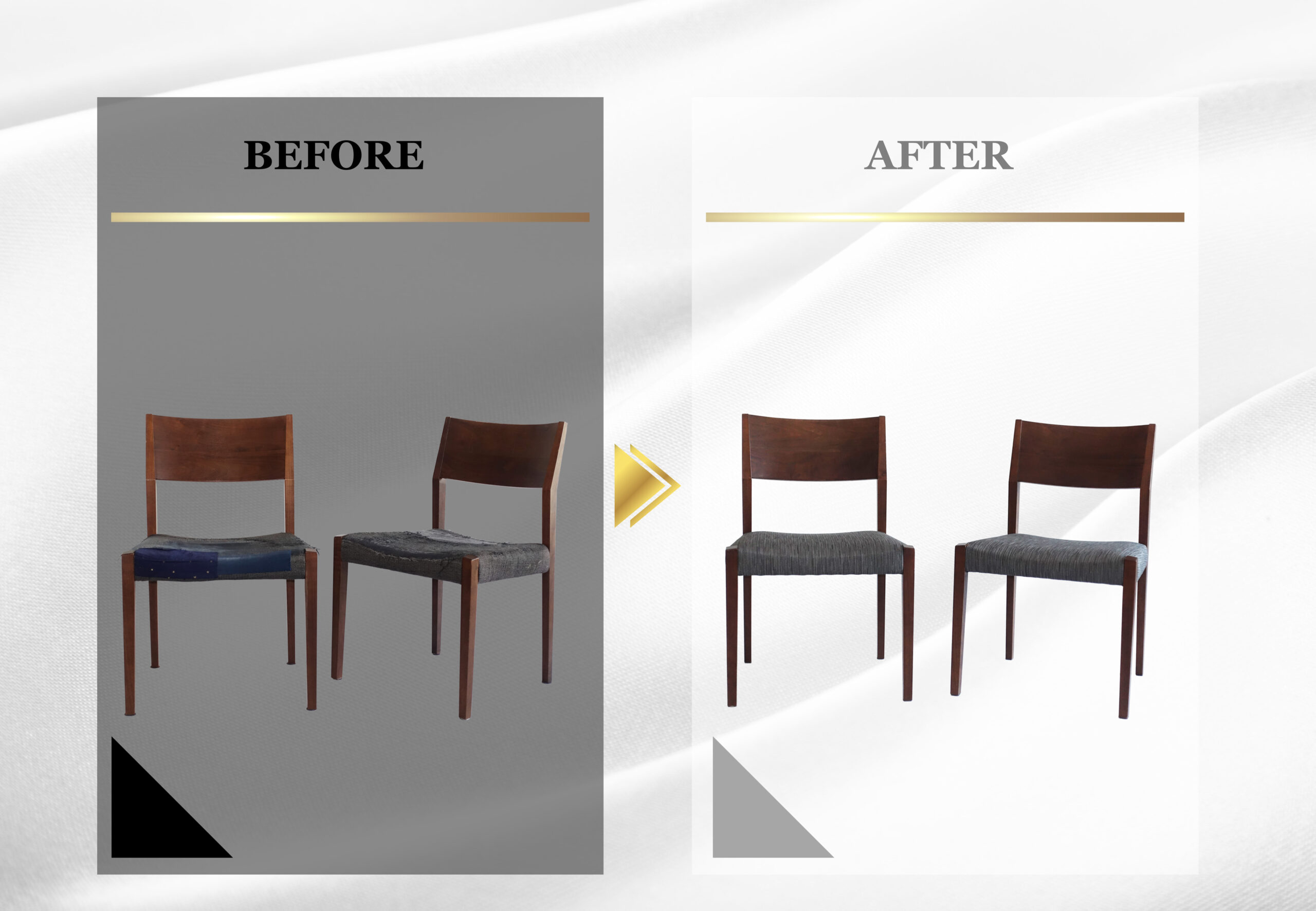 alt="ダイニングチェアの座面張替え"